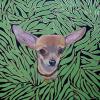Chihuahua,hot peppers,dog, portrait,custom,painting,Judy Henn,Lambertville,NJ,artist,Dog Art Today,contemporary art,gifts